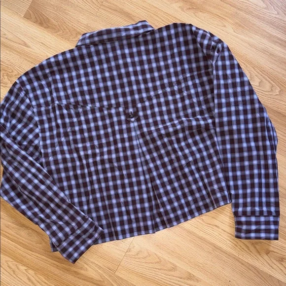 NWT Madewell The Signature Poplin Crop Shirt Size Medium Plaid - Picture 6 of 8